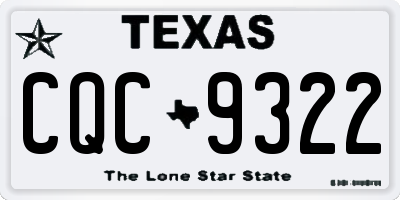 TX license plate CQC9322