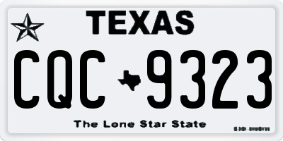 TX license plate CQC9323