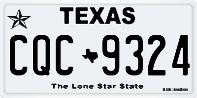 TX license plate CQC9324