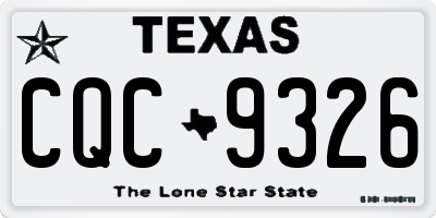 TX license plate CQC9326