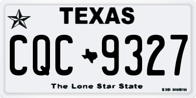 TX license plate CQC9327