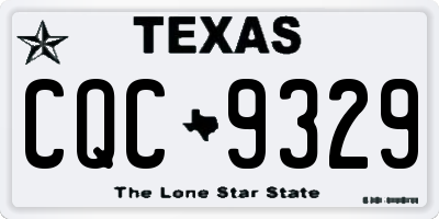 TX license plate CQC9329