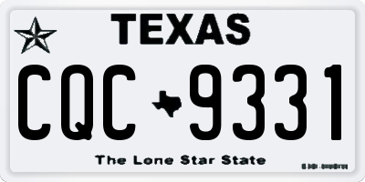 TX license plate CQC9331