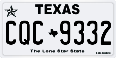 TX license plate CQC9332
