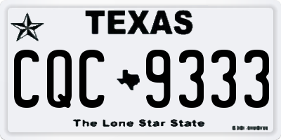 TX license plate CQC9333