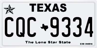 TX license plate CQC9334