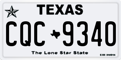 TX license plate CQC9340