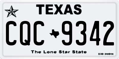 TX license plate CQC9342