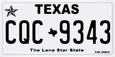 TX license plate CQC9343