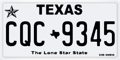TX license plate CQC9345