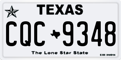 TX license plate CQC9348