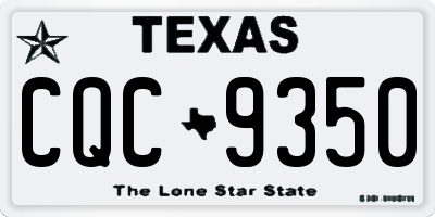 TX license plate CQC9350
