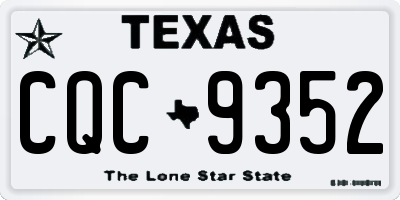 TX license plate CQC9352