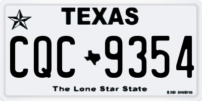 TX license plate CQC9354