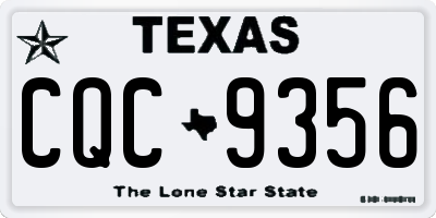 TX license plate CQC9356