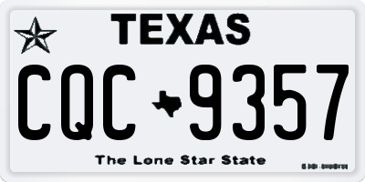 TX license plate CQC9357