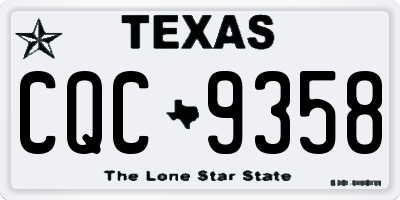 TX license plate CQC9358
