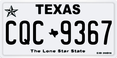 TX license plate CQC9367