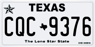 TX license plate CQC9376