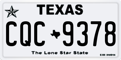 TX license plate CQC9378