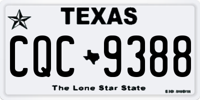 TX license plate CQC9388