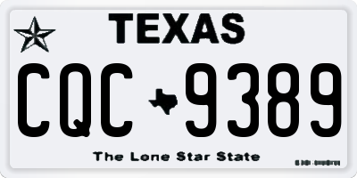TX license plate CQC9389
