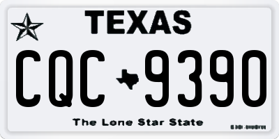 TX license plate CQC9390