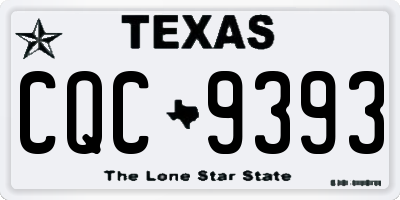 TX license plate CQC9393