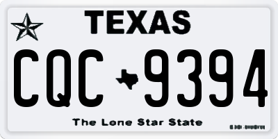 TX license plate CQC9394
