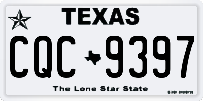 TX license plate CQC9397
