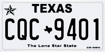 TX license plate CQC9401