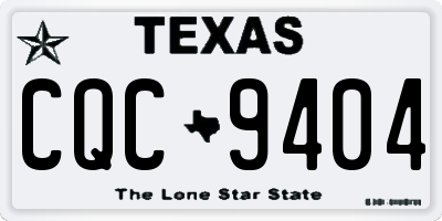 TX license plate CQC9404