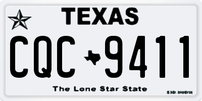 TX license plate CQC9411