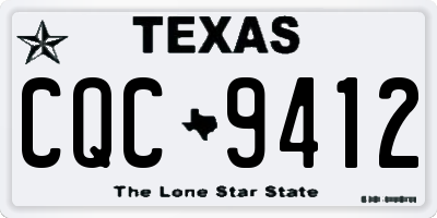 TX license plate CQC9412