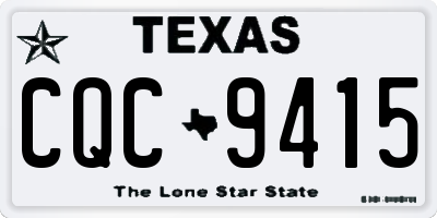 TX license plate CQC9415