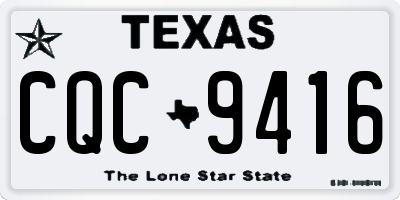 TX license plate CQC9416