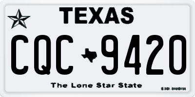 TX license plate CQC9420