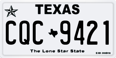 TX license plate CQC9421
