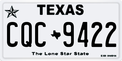 TX license plate CQC9422
