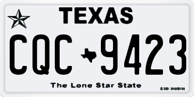 TX license plate CQC9423