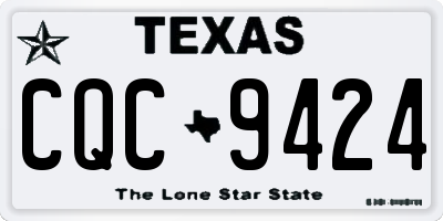 TX license plate CQC9424