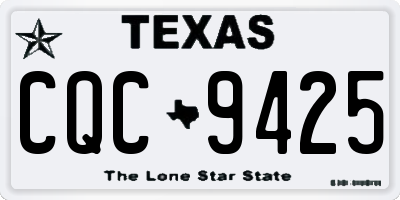 TX license plate CQC9425