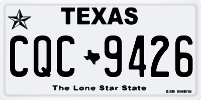 TX license plate CQC9426