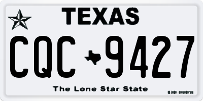 TX license plate CQC9427