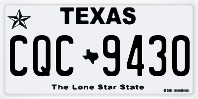 TX license plate CQC9430