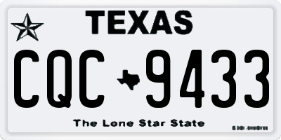 TX license plate CQC9433