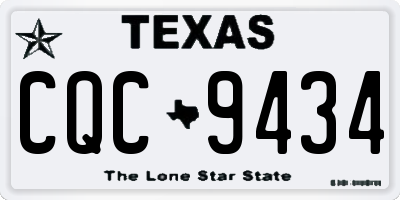 TX license plate CQC9434