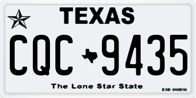 TX license plate CQC9435