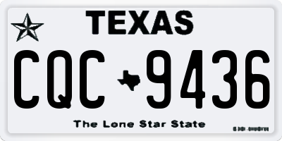 TX license plate CQC9436