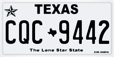 TX license plate CQC9442